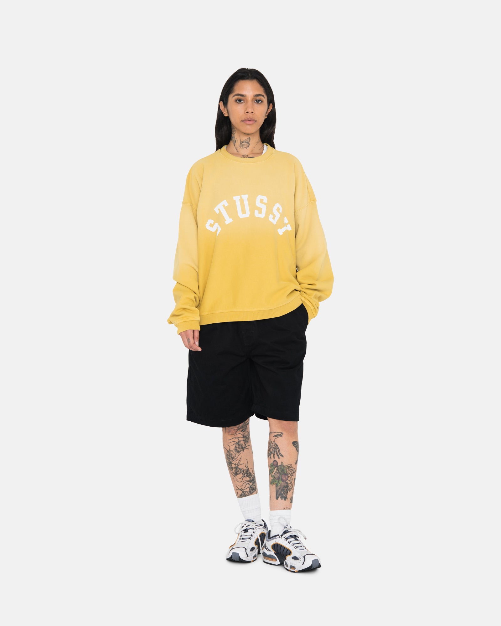 STUSSY SUN FADED OVERSIZED CREW-