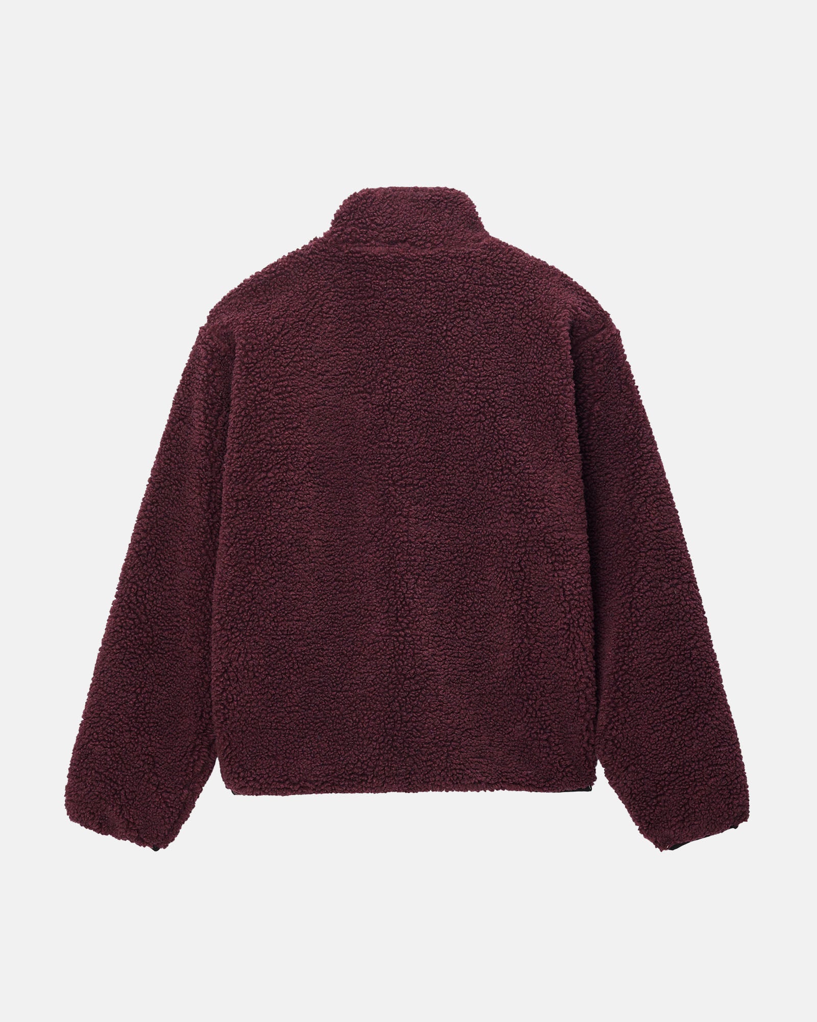 STÜSSY SHERPA REVERSIBLE JACKET BURGUNDY SWEATS