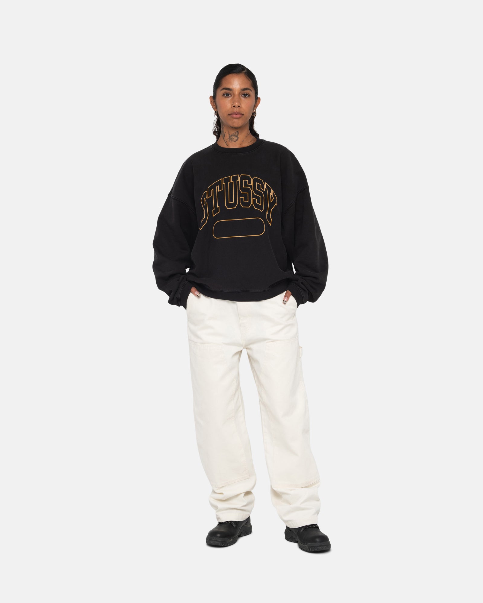 Varsity Oversized Crew - Unisex Hoodies & Sweatshirts | Stüssy