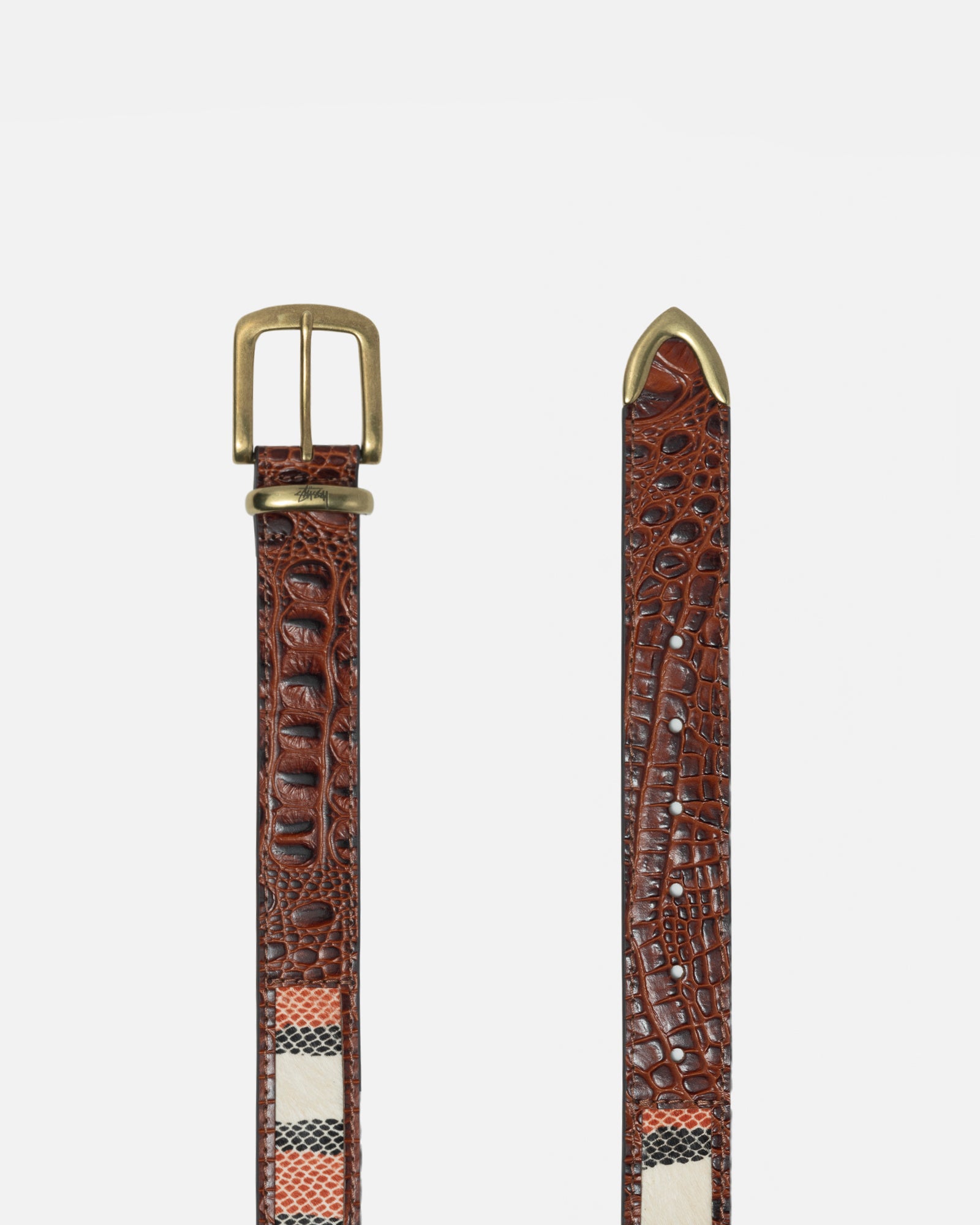 LEATHER OVERLAY BELT