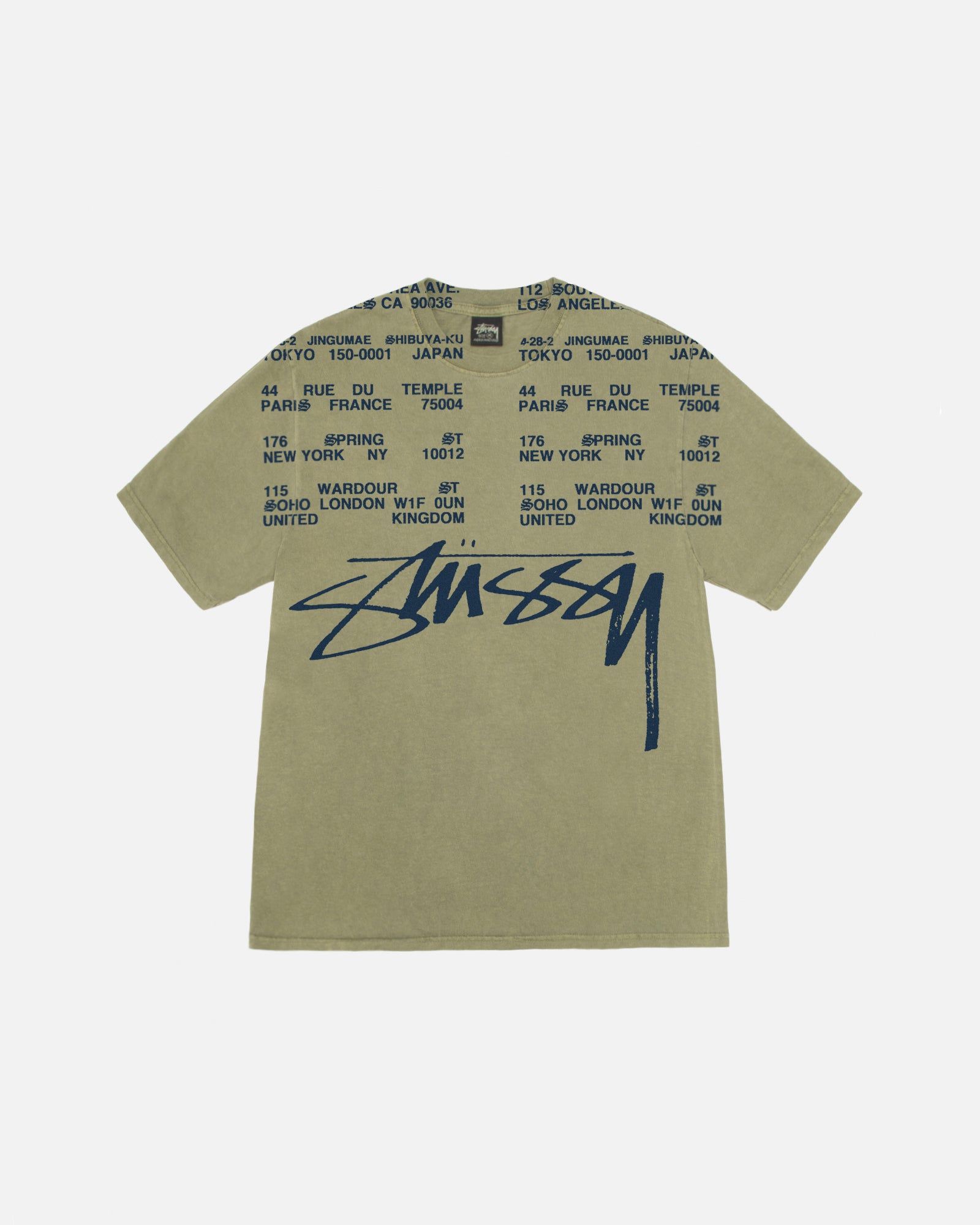 stussy S64 PIGMENT DYED TEE OLIVE-