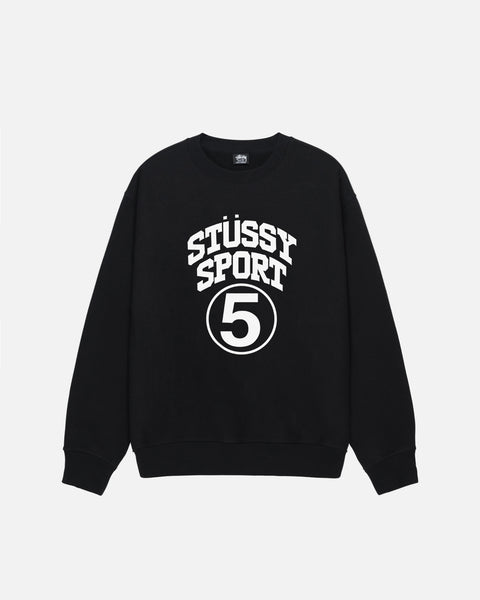 5 Sport Crew in black – Stüssy