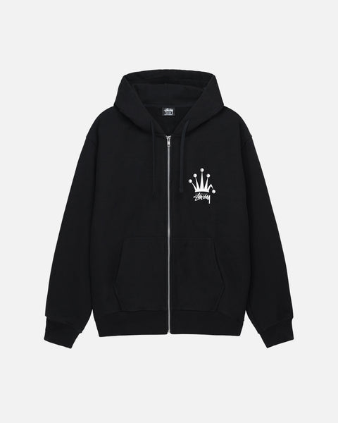 Regal Crown Zip Hoodie in black – Stüssy