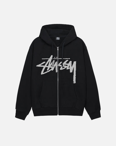 Stock Zip Hoodie in black – Stüssy